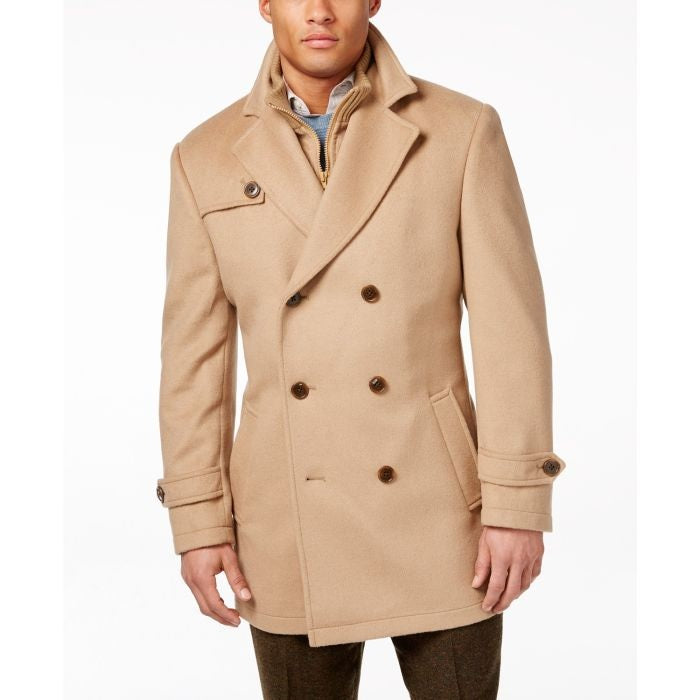 High collar camel coat hotsell