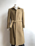 Full Length Belted Style Mens Raglan Overcoat - Wool Fabric Belted Camel Overcoat