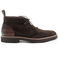 Zelli Campo High Sueded Goatskin Lace-Up Chukka Boot in Nicotine