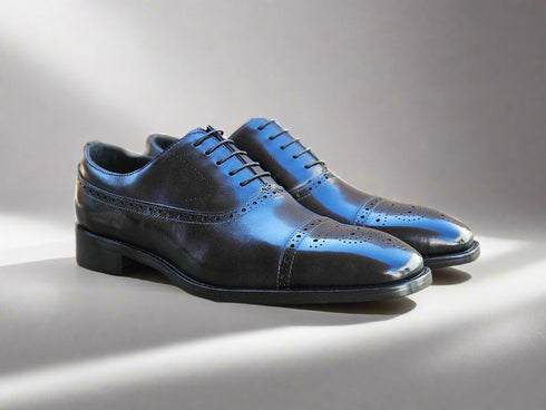 Cap Toe Lace-up in Leather Sole