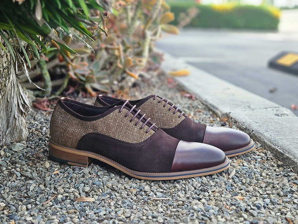 Cap Toe Linen Oxford Carrucci