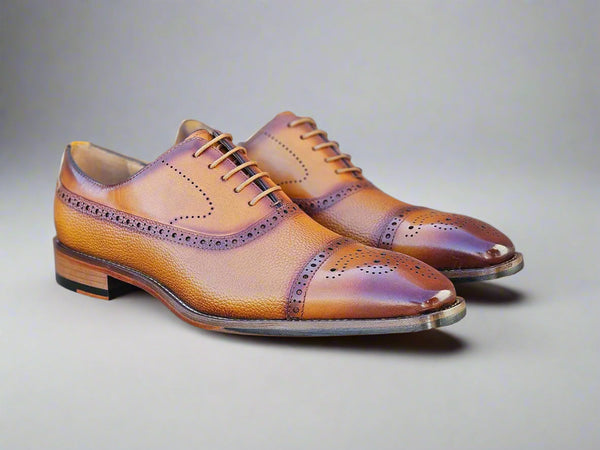 Cap Toe Oxford Leather Sole Carrucci