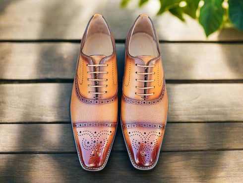 Cap Toe Oxford Leather Sole