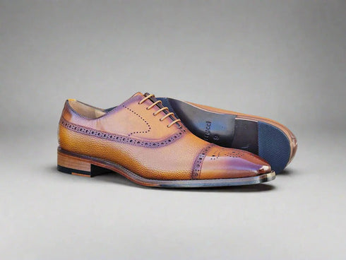 Cap Toe Oxford Leather Sole