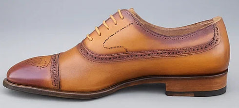 Cap Toe Oxford Leather Sole