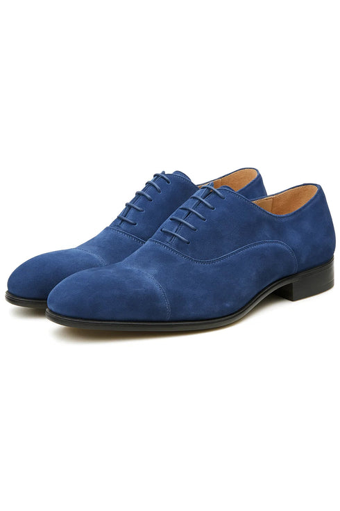 Cap Toe Suede Lace-up Shoe
