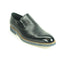 Mens Carrucci Leather Captoe Fade Slip On Dress Shoe in Black