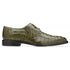 Belvedere Chapo Olive All-Over Genuine Hornback Crocodile Shoes