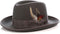 Premium Godfather Hat - Homburg Hat - Men's Homburg  Charcoal