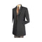 Charcoal grey cashmere blended coat with matching buttons