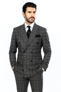 Charcoal with Blue Plaid by Rossiman