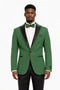 Mens Glitter Sequin Flashy in Color "Green" Tuxedo Dinner Jacket Blazer Sportcoat