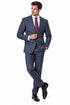Statement Men's Modern Fit 2 Piece 100% Super 200 Wool Suit Peak Lapel in Charcoal - image 6