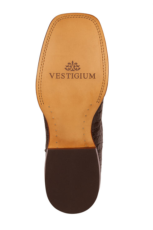 Botas Cuadrada de Cocodrilo Caiman Lomo