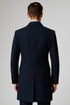 "Men's Navy Wool Peacoat – Double Breasted 3/4 Length Overcoat"