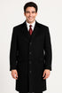 Black Cashmere Chesterfield Overcoat – 1920s Full Length Topcoat