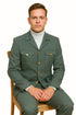 Seersucker Suit Peak Lapel Suit in Color "Mint Green " - Summer Fabric Tone on Tone Shadow Stripe By Rossiman