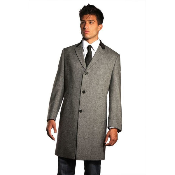 Chesterfield Coat Wool and Cashmere Gray Overcoat