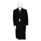 Mens Black Notch Lapel Full Length All Weather Coat Duster Maxi Coat