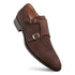 Actore II Chestnut Suede Double Monk Strap Shoes By Mezlan Made In Spain Brand