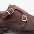 Actore II Chestnut Suede Double Monk Strap Shoes By Mezlan Made In Spain Brand