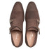 Actore II Chestnut Suede Double Monk Strap Shoes By Mezlan Made In Spain Brand