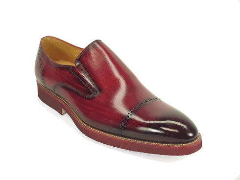 Chic Patina Finish Calfskin Slip-on Carrucci