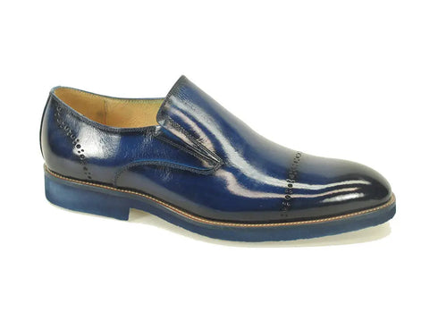 Chic Patina Finish Calfskin Slip-on