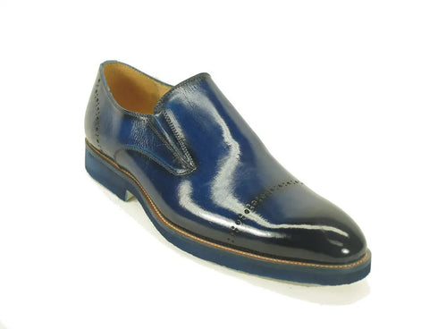 Chic Patina Finish Calfskin Slip-on