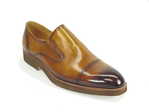 Chic Patina Finish Calfskin Slip-on