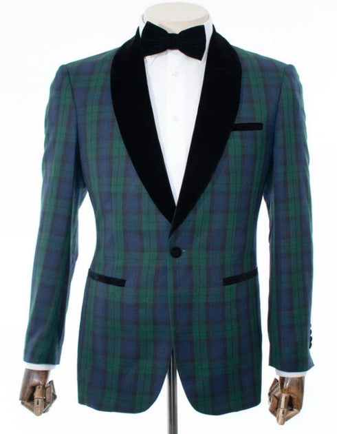 Holiday Jacket - Christmas Green Dinner Jacket - Part Blazer