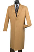 Men's Camel Wool & Cashmere Overcoat – Classic Full Length Topcoat