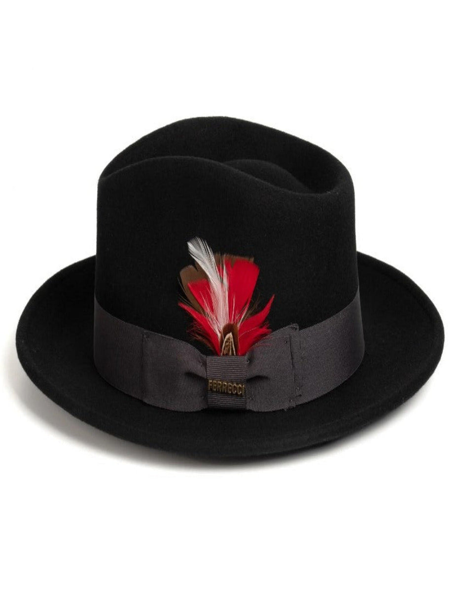 Black Dress Hat 1920s Fedora Style