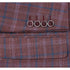 Mens Two Button Classic Fit Sport Coat Burgundy Red Windowpane Plaid Blazer