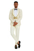 2025 Ivory and Gold 2pc Men's Suit by Tazzio