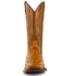 Ferinni Boot - Mens Dress Cowboy Boot  - Ferrini Men's Colt Full Quill Ostrich Square Toe Boots Handcrafted - Cognac