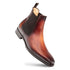 Cervantes Cognac Rust Hand-Stained Chelsea Boots By Mezlan Made In Spain Brand