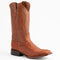 Ferinni Boot - Mens Dress Cowboy Boot  - Ferrini Men's Dakota Hornback Caiman Boots - Square Toe Handcrafted Cognac in Cognac