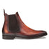 Cervantes Cognac Rust Hand-Stained Chelsea Boots By Mezlan Made In Spain Brand