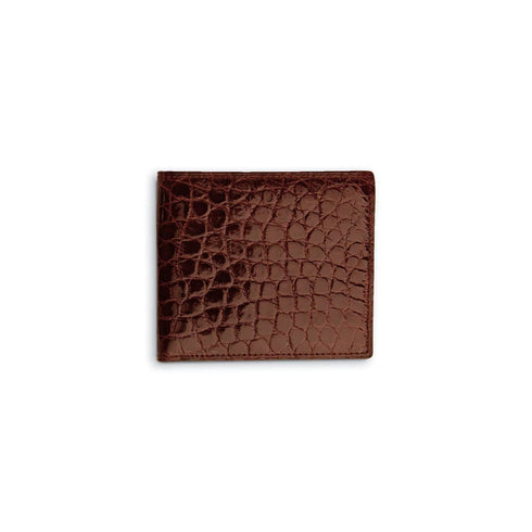 Ferrini Alligator Billfold Wallet Cognac