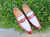 Contrast Two Tone Penny Loafer Carrucci