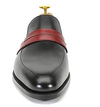 Carrucci Mens Penny Loafer in Contrast Strap