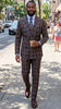 Statement Men's 2 Piece 100% Wool Double Breasted Plaid Suit - Modern Fit
