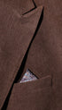 Mens Fall Fabric Cotton corduroy Suit - Winter Jacket and Pants in Color "Brown" - Brown detail view
