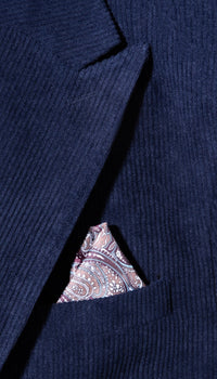 The Cordell Navy 2pc Cotton Corduroy Notch Lapel Suit