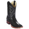 Los Altos Boots - Mens Dress Cowboy Boot - Low Priced Black Suede Square Toe Western Boots - in Black