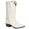 White Crocodile Print Boots Pointed Toe