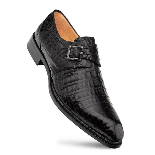 Gigolo Crocodile Monk Strap Black By Mezlan Made In Spain  display picture 1