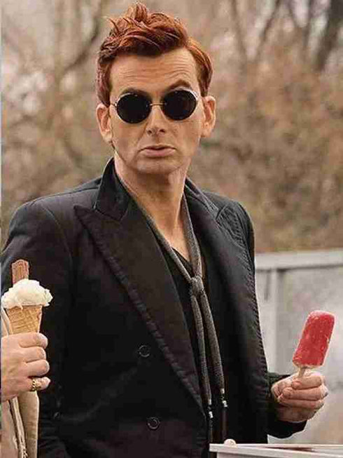 Good Omens S02 David Tennant Black Blazer