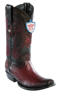 Wild West Botas de Armadillo Horma Dubai Toe Faded Burgundy